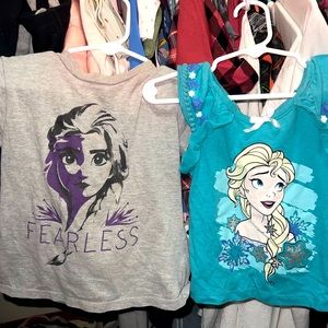 Two 2t Frozen shirts
